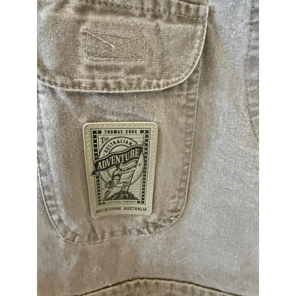 Thomas Cook Australian Adventure Men L Khaki Cotton Utility Fishing Vest Outdoor